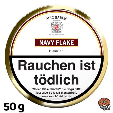 Mac Baren Navy Flake Pfeifentabak 50g Dose