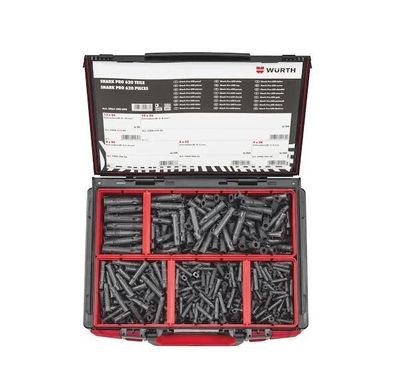 Würth Allzweckdübel Shark Pro 620-tlg. im Systemkoffer Dübelset Dübel 5964590600
