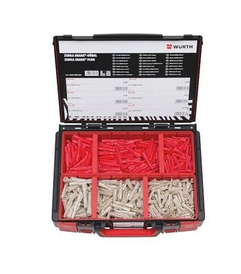 Würth Shark-Dübel-Sortiment ZEBRA im Systemkoffer Dübelset Nylondübel 5964090601