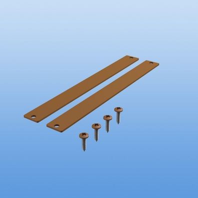 Endkappenset für Balkonbrett Aluminium 200mm Balkon Balkonpaneel Braun RAL8003