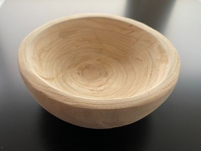 Dekoschale aus Paulownia Holz 18 x 7 x 18cm Obstschale Holzschale Tischdeko