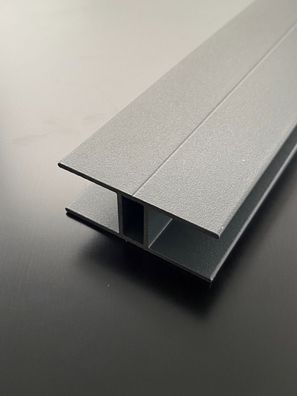 H-Profil Stoßprofil 16mm Alu Aluminium Anthrazit RAL7016 Stegplatten Sandwich