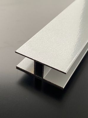 H-PROFIL Stoßprofil 16mm Alu Aluminium SILBER RAL9006 Stegplatten Sandwich