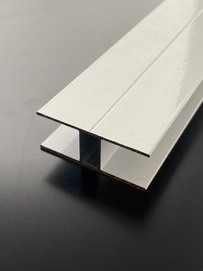 H-Profil Stoßprofil 16mm Alu Aluminium WEISS RAL9016 Stegplatten Sandwichplatte