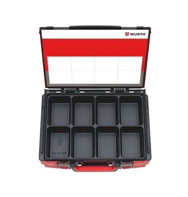 Würth System-Koffer-Sortiment ORSY 4.4.1 + Einlage 8-Fächer stapelbar 5581120105