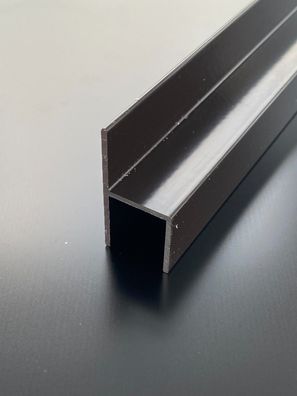 STUHL-PROFIL h-Profil 16mm Alu Aluminium BRAUN RAL8077 Stegplatten Sandwich SDP