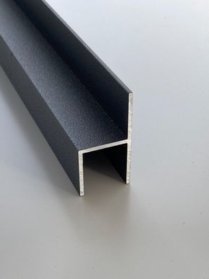 STUHL-PROFIL h-Profil 16mm Alu Aluminium Anthrazit RAL7016 Stegplatten Sandwich