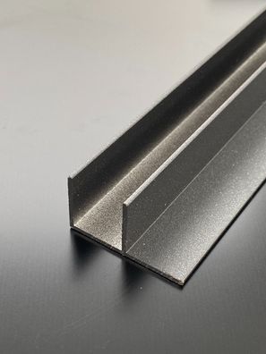 F-PROFIL 16mm Alu Aluminium Anthrazit DB703 für Stegplatten Sandwichplatten SDP