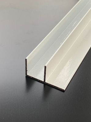 F-PROFIL 16mm Alu Aluminium WEISS RAL9016 für Stegplatten Sandwichplatten SDP