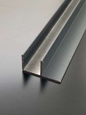 F-PROFIL 16mm Alu Aluminium Anthrazit RAL7016 für Stegplatten Sandwichplatte SDP