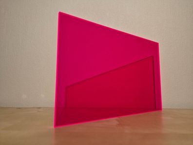 Acrylglas (ähnlich PLEXIGLAS®) 5mm rot fluoreszierend - Größe 350 x 1000mm