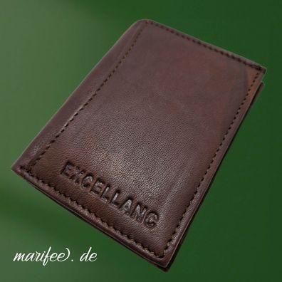 Excellanc Mini-Geldbörse, Echtleder, Bordeaux, 80 x 104 x 12 mm Art.-Nr. 13309