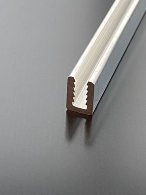 U-Profil 6mm Alu Aluminium (AlMgSi0,5) blank für Alucobond Dibond Dilite Glas