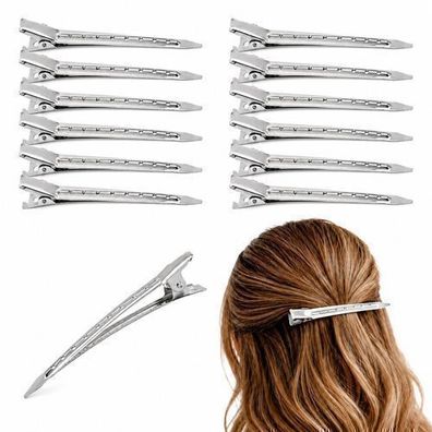 Friseurclips Metall 12 Stück – professionelle Haarklammern für Salons & Styling