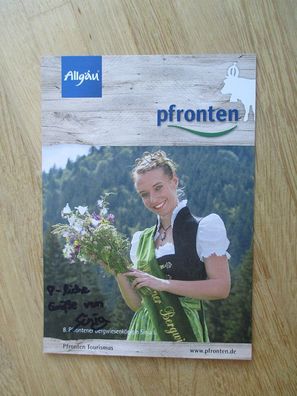 8. Pfrontener Bergwiesenkönigin Sinja I. - handsigniertes Autogramm!!!