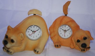 Hunde-Uhr mit wackelnden Schwanz Stand- Deko- Sammeluhr Geschenk-idee Quartz