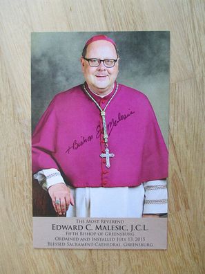 Bischof von Greensburg Edward C. Malesic - handsigniertes Autogramm!!!