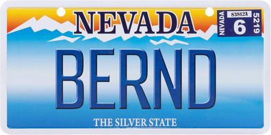 USA Kennzeichen mit Namen, Blechschild, BERND , Nevada , (18)