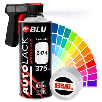BLU Spraydosen Z474 weiss casablanceweiss basislack spray autolack für OPEL 375ml