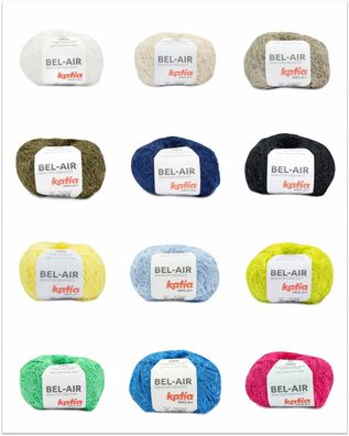 50g Katia Bel Air Sommer Effektgarn Wolle zum Stricken Häkeln GP 109,80 €/1kg