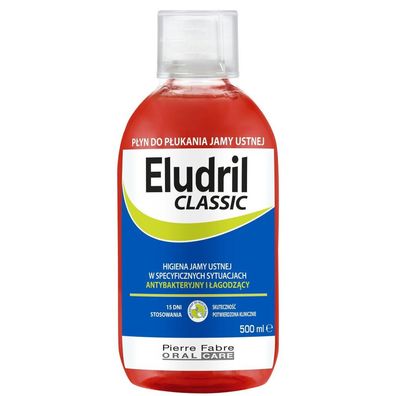 Eludril, Mundwasser, Anti-Plaque, 500 ml
