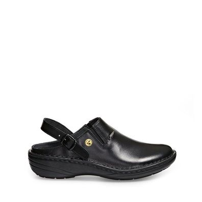 Abeba Damen Berufsschuhe Reflexor Comfort Clog – Glattleder, OB, Esd, Src