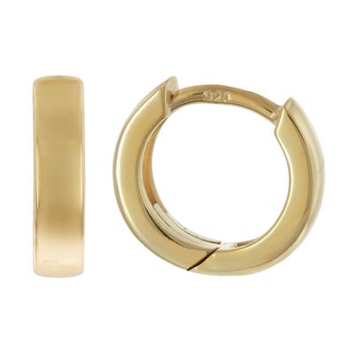 trendor Schmuck Ohrringe Creolen Klein 925 Silber Vergoldet Poliert ? 10,4 mm 21734