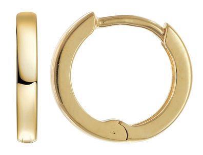 trendor Schmuck Kleine Creolen 925 Silber Glanz Vergoldet Ohrringe ? 12 mm 21736