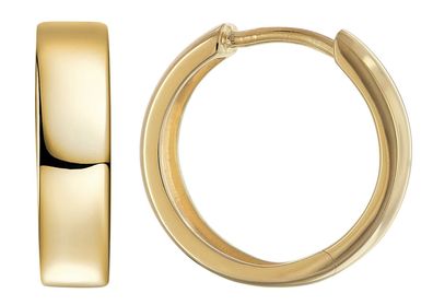 trendor Schmuck Damen-Ohrringe Creolen 925 Silber Glanz Vergoldet ? 15 mm 21745