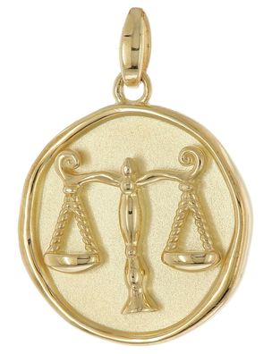 trendor Schmuck Anhänger Sternzeichen Waage 925 Silber vergoldet Ø 16 mm 21850-10