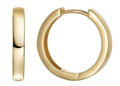 trendor Schmuck Creolen-Ohrringe 925 Silber Vergoldet Klapp-Creolen Ø 16 mm 21941