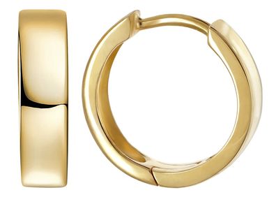 trendor Schmuck Kleine Creolen 925 Silber Vergoldet Ohrringe ? 13,5 mm 21982