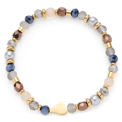 Leonardo Schmuck Damen-Armband Sylvie Goldfarben/Nachtblau/Grau 026910