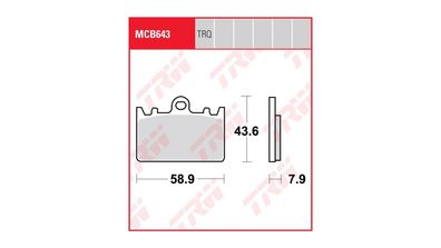 TRW Bremsbelag "MCB 643"Satz