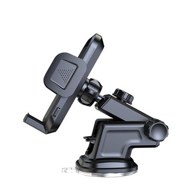 BWOO ZJ125 Auto Handyhalterung Schwarz mit Saugfuß Teleskoparm Haltebacken und