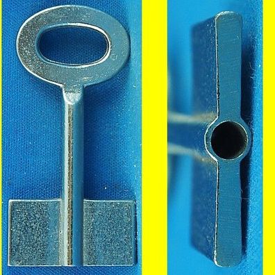 Silca 8958/1 - Doppelbart - Schlüssel Länge ca. 61 mm, Halm 5,5 mm gebohrt ca. 3,5 mm