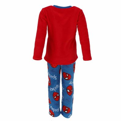 Spiderman Kinder-Pyjama Korallen-Fleece Schlafanzug für kleine Superheld