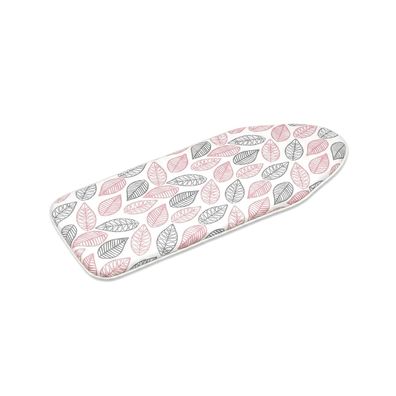 Bügelbrettbezug aus 100% Baumwolle - 131 x 47,5 cm mit Kordelzug, Blattmotiv