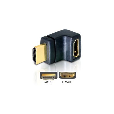 DELOCK HDMI Adapter A -> A Bu/St 90° oben
