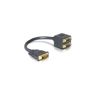 DELOCK DVI Adapter DVI(24 + 1) -> 2x DVI(24 + 1) St/Bu