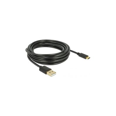 DELOCK Kabel USB 2.0 A > C 4.0m schwarz