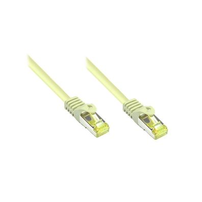 Good Connections Patchkabel m. Cat.7 Rohkabel, grau 0,15m