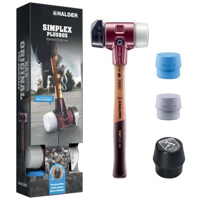 HALDER Simplex Plusbox Starterkit Schonhammer Ø 60 mm Superplastik / TPE-mid