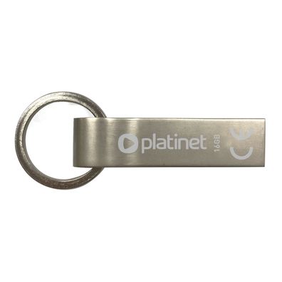 Platinet Mini-Depo USB 2.0 Stick 16 GB Metall Plug & Play Silber