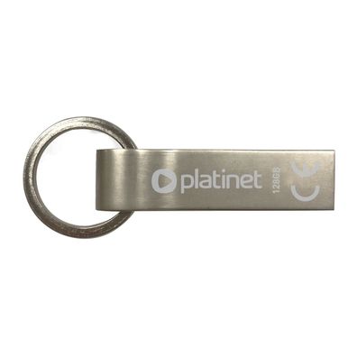 Platinet K-Depo USB 2.0 Stick 128 GB Metall wasserdicht mit Schlüsselring