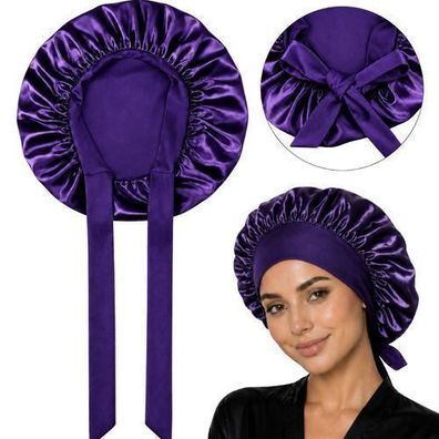Satin Schlafhaube Turban - Haarschutz für die Nacht, gegen Frizz