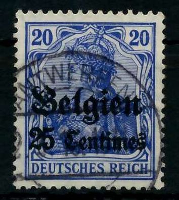 BES 1WK LP Belgien Nr 4I gestempelt X77B28E