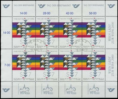 Österreich BLOCK Kleinbogen Nr 2315 zentrisch gestempelt KLE X23700E