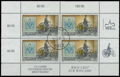 Österreich BLOCK Kleinbogen Nr 2222I zentrisch gestempelt KL X239CD2