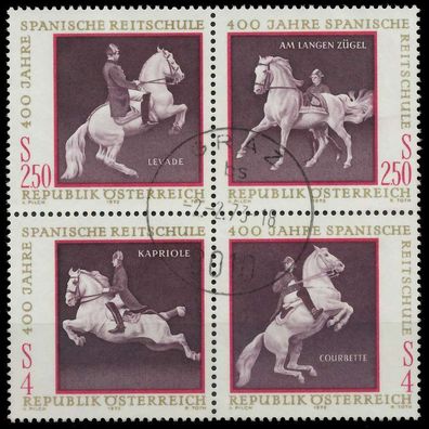 Österreich 1972 Block 2 VBb zentrisch gestempelt SENKR PAAR X24F492